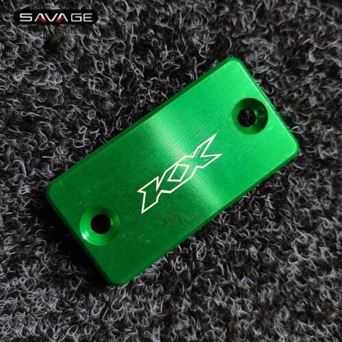 CNC Motorcycle Front Brake Reservoir Cover Fluid Cap For KAWASAKI KX 65 80 85 100 125 250 250F 450F 500 KLX 250 300R 450R 99-21