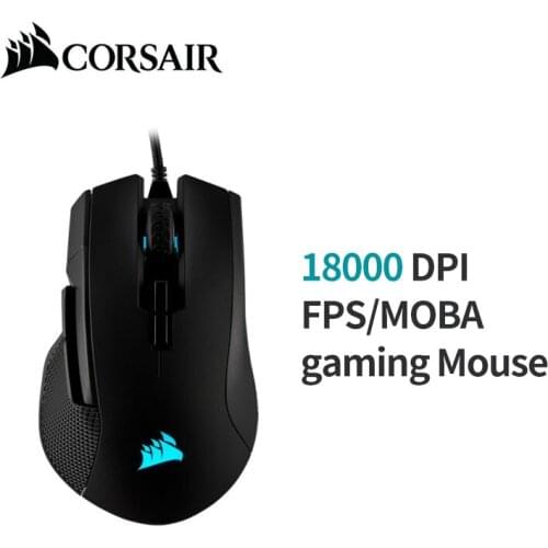 CORSAIR Mouse IRONCLAW RGB, Wireless/wired FPS/MOBA Gaming Mouse, Black, Backlit RGB LED, 18000 DPI, Optical (CN Version)