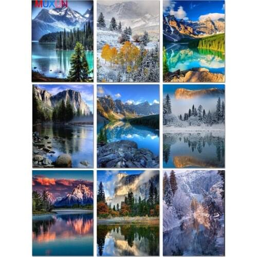 5D Full Round Diamond Embroidery Kit Diamond Painting Pattern Mosaic Picture Of Rhinestones Beads Landscape Of Home Decor 8Jh07