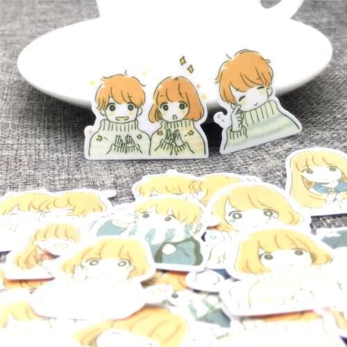 40 Different mini Love girl Paper Sticker Decoration DIY Ablum Diary Stickers Scrapbooking Label Sticker Kawaii Stationery