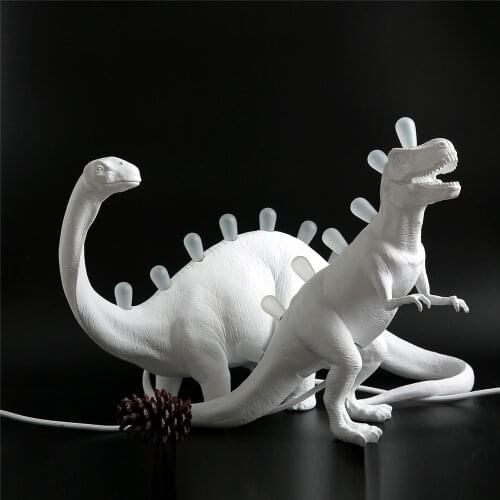Dinosaur Table Lamps for Bedroom Indoor Decorations Home Deco Table Lights for Living Room Animal Resin Model Nightstand Lamp