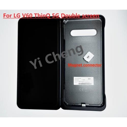 Original LG V60 LG LCD touch screen digitizer assembly auxiliary screen its V60 ThinQ 5G dual LCD screen and magnet connector