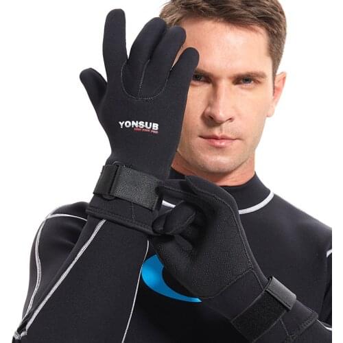 5MM Neoprene Scuba Dive Gloves Snorkeling Equipment Anti Scratch Keep Warm Wetsuit Material Winter Swim Spearfishing