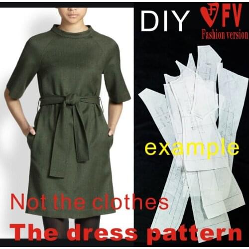 Dresses Sewing Pattern Template Cutting drawing Clothing DIY ((Not selling clothes)) BLQ- 168