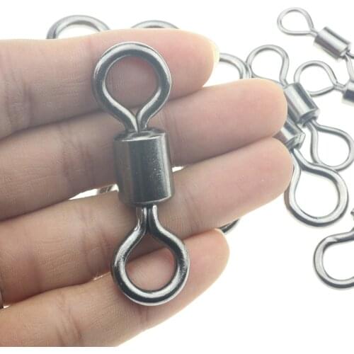 Fishing Quick Change Swivels With Ring Rolling Swivels Clips Swing Snap Connector Carp Rig Fishing Tackle Accessories