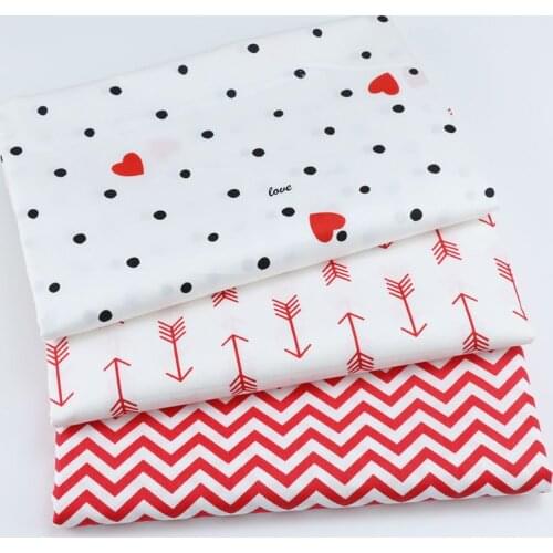 100% Cotton Red Stripe Series Printed Fabric For Quilting Kids Patchwork Cloth DIY Sewing Fat Quarters Material For Baby&Child