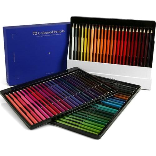 72 Color Water-soluble Colored Pencils Oily Colored Pencils Watercolor Pencils Student Painting Art Supplies Color Birthday Gift