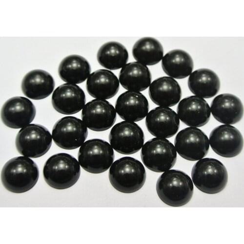 Factory Outlet Black Half Pearl Bead 12mm Flat Back Craft imitation pearl