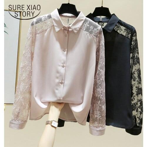 Blusas Mujer De Moda 2021 Fashion Chiffon Women Tops Lantern Long Sleeve Women Shirts Stand Neck Blouse Feminine Clothing D79