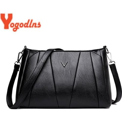 Yogodlns Women PU Leather Small Black square bag Simple Style Shoulder Crossbody Bag simple style purse