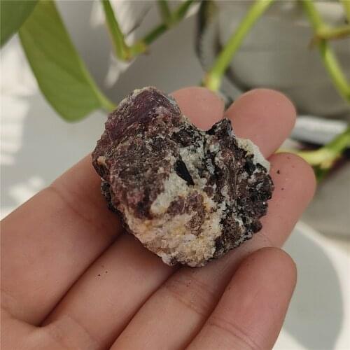 1pcs 3-4cm Rare Gemstone Natural Corundum Quartz Crystal Raw Mineral Crystals Specimen Symbiont