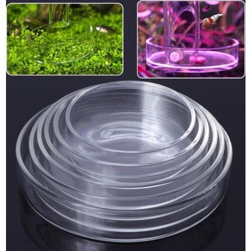 1pc Fish Tank Feeder Aquarium Shrimp Glass Feeding Bowl Dish Tray