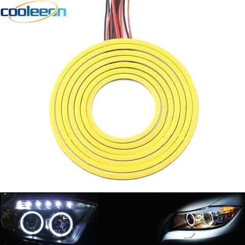 2pcs Angel Eye LED DRL Light Bulb White Color 6CM 7CM 8CM 9CM 10CM 11CM 12CM Diameter Round COB LED Lamp for Car Decor Fog Light