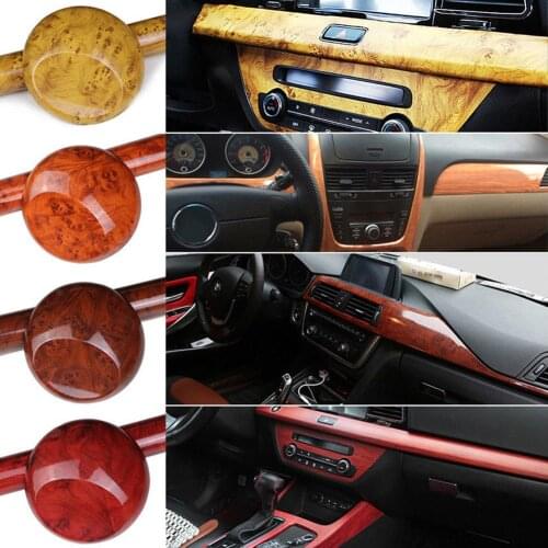 30cm x 100cm Wood Grain Car-Styling Change Color Interior Wrap Sticker Decal Sheet Film Decor
