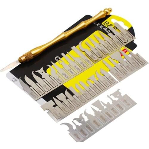 43in1 BGA Motherboard Remove Glue Knife Thin Blade For iPhone IC NAND Chip Repair Tool Cleaning Knives