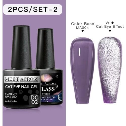 8ml Magnetic Nail Gel Polish Spar Cat Eye Soak Off UV LED Nail Varnish Lacquers Holographics Glitter Manicure DIY Design