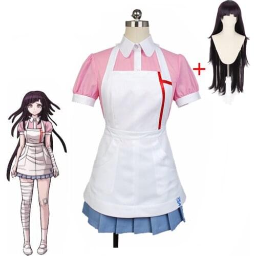 Anime Dangan Ronpa 2 Danganronpa Mikan Tsumiki Dress Cosplay Costume Womens Halloween Costumes And Wig