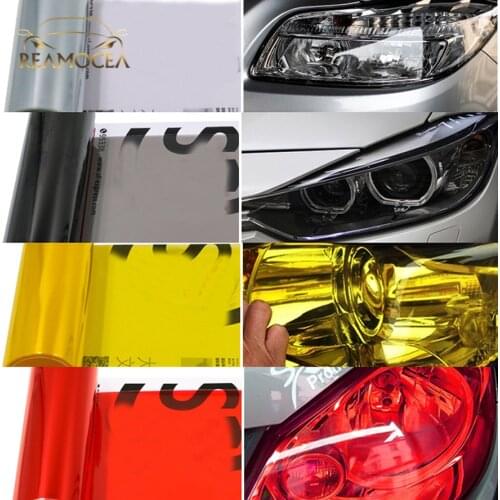 Reamocea 30X200cm Auto Car Light Headlight Taillight Tint Vinyl Film Sticker Easy Stick Motorcycle Whole Car Decoration Decals