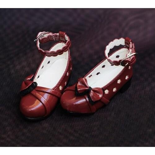D01-P161 children handmade toy 1/3 1/4 Doll Accessories BJD/SD doll Flower hole lace bow casual shoes 1pair