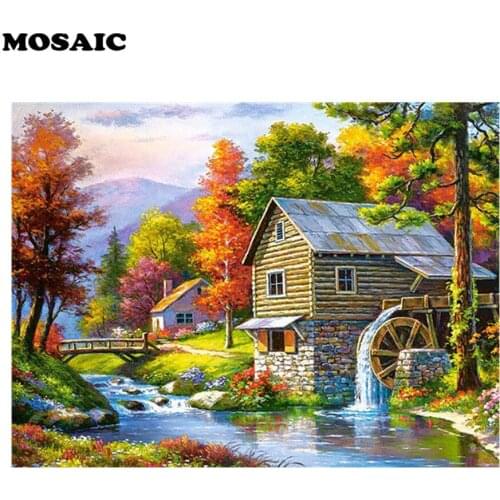 Full Square round Diamond Painting villa,Spring,house Diamond Embroidery Sale Rhinestone Picture Diamond Mosaic DIY home decor