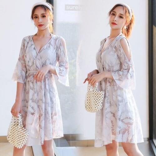 Korean Tankini Set Swimming Suit for Women Print Bikinis Three Piece Holiday Split Swimsuit Female Hot Spring Bathing Suit Pink