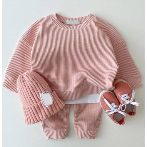 Menoea Kids Baby Girls Boys Fall Clothing Sets Toddler Children Casual Patchwork T-Shirt Pants Clothes Infant Active Suits 0-2Y