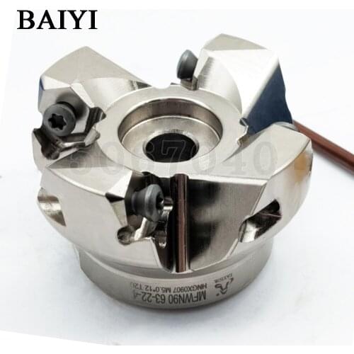 MFWN90 50-22-4T MFWN90 63-33-4T MFWN90 80-27-6T Indexable face Milling cutter fast cutting lathe machine suitable face insert
