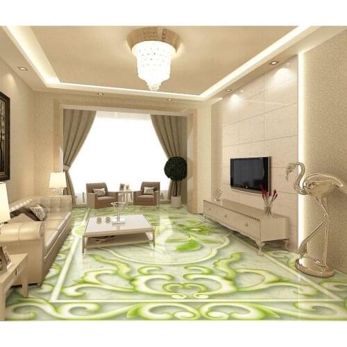 Marble flooring Custom Photo self-adhesive 3D floor wallpapers PVC waterproof floor 3d floor painting