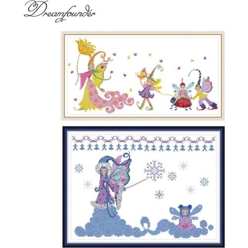Spring and Winter Series cross stitch kit aida 14ct 11ct count print canvas stitches embroidery DIY handmade needl