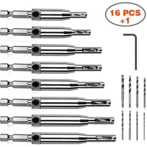 New high quality hinge drill, 16pcs/set, 16PC hinge drill