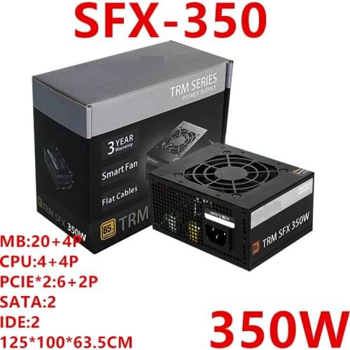 New PSU For Thermaltake(Tt) Brand 350W ITX AIO Recreational Machines Silent Mini-power Supply 350W Power Supply TRM SFX-350