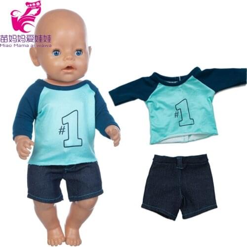 Reborn baby doll clothes sport set 18 inch boy doll set baby girl gift toys clothes