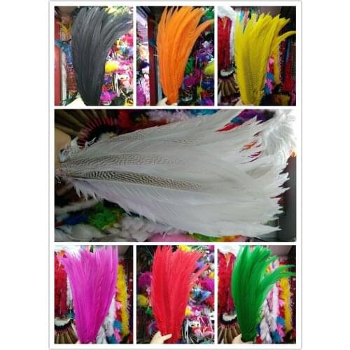 Wholesale! High quality 50pcs / 50-55 cm silver pheasant feather celebration party decorating headdress accessories DIY