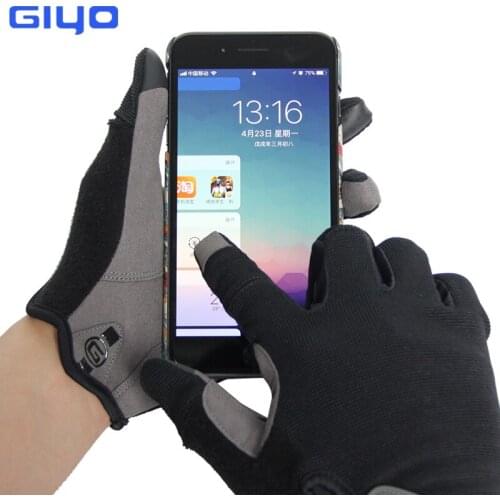 GIYO All Finger Touch Screen Gloves Bicycle Windproof Warm Gloves Outdoor Sports Autumn and Winter Riding Accessories S-05
