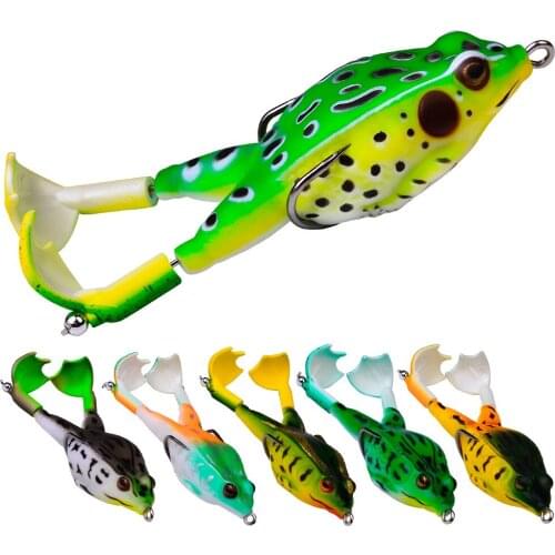 100pcs Double Propellers Frog Wobbler Soft Bait Jigging Fishing Lures 95mm13g Artificial Crankbait Minnow Topwater Tackle