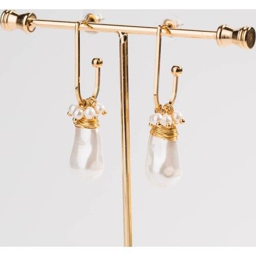 Luxury Korean Fashion Imitation Pearl Dangle Earrings For Women 2021 Best Gift For Friend Jewelry
