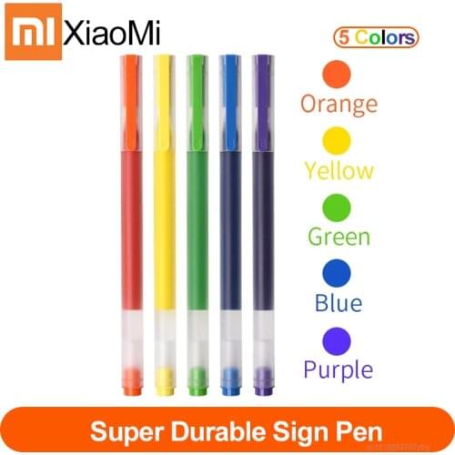 Xiaomi Mijia Pen Mi Sign Pens With 0.5mm Swiss Refill 143mm Rolling Roller Blue Ink Mihome Signing Ballpoint Pens For School