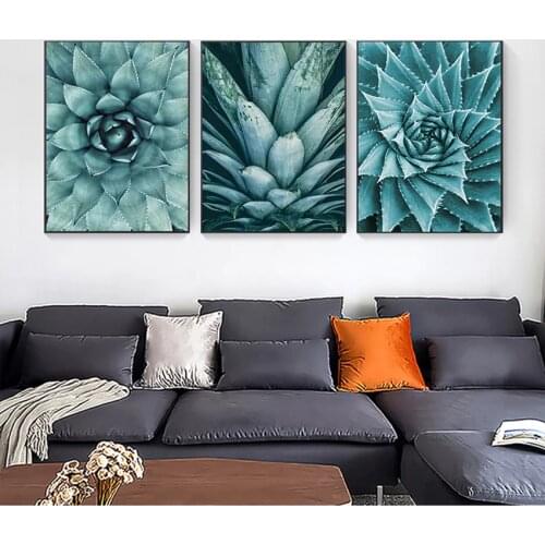 Plants modern minimalist Modular Pictures Canvas Painting living room cuadros decoracion Nordic Poster Green Aloe Succulent