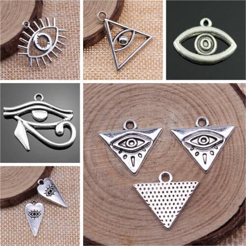 Malzahar Triangular Eye Charms diy jewelry bracelet charms for jewelry making kit accessories