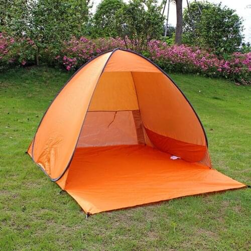 Outdoor Camping Supplies Hand Throw Waterproof Beach Awning Outdoor Sunscreen Breathable Quick-Opening Tent