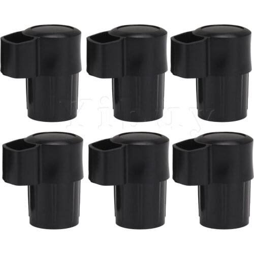 Yibuy 6pcs Alto Saxophone Black End Plug Replacement Accessories 21mm ID
