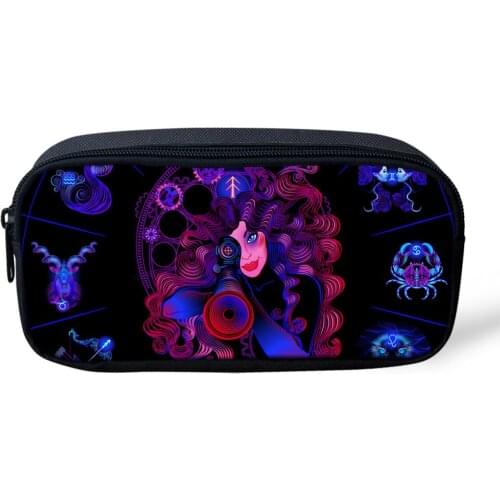 Constellation WomenS Cosmetic Bag Sagittarius Printing Pencil Case For Children Kids Girls Boys Pencil Bags Fashion Makeup Bag