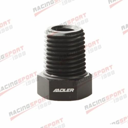 1/4'' NPT Male To 1/8'' NPT Female Aluminum Adaptor Fitting Black