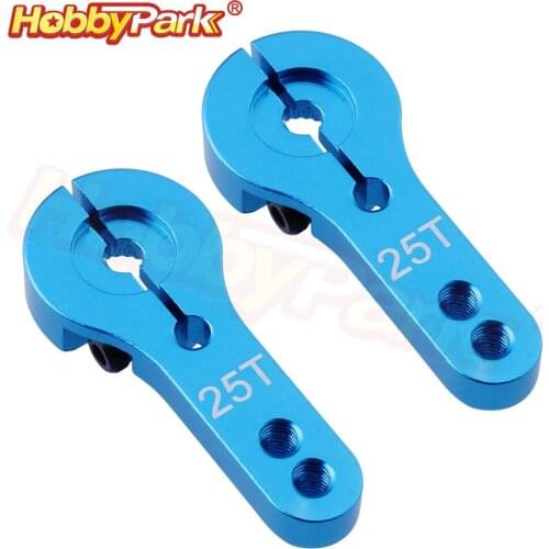 2pcs CNC Alloy Aluminum Servo Horn 25T For 1/8 1/10 Scale RC Model Car Robot Boat Airplane Steering Arm Axial Savox Servos etc
