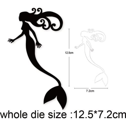 2020 New Metal Cutting Dies Woman Beauty Mermaid Craft Dies Scrapbooking dies Paper Cards Making Embossing Die Cut stencils dies