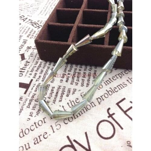 500pcs Half Gold Color Faceted Crystal Glass Beads Loose Teardrop Beads 8*16mm Crystal Bracelet DIY beads For Jewelry Making