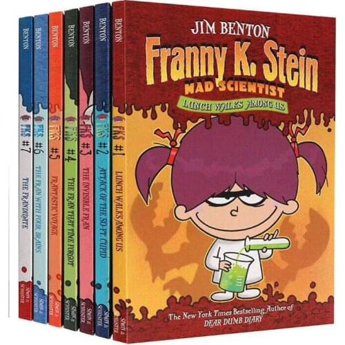 7 Books/Set he Complete Franny K. Stein Mad Scientist English Reading Books Lunch Walks Among Us