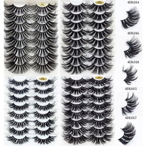 8 Pairs 4D False Eyelashes Soft Thick Fluffy Voluminous Natural Long Eyelashes 25mm Handmade False Eyelashes Eyelashes Extension