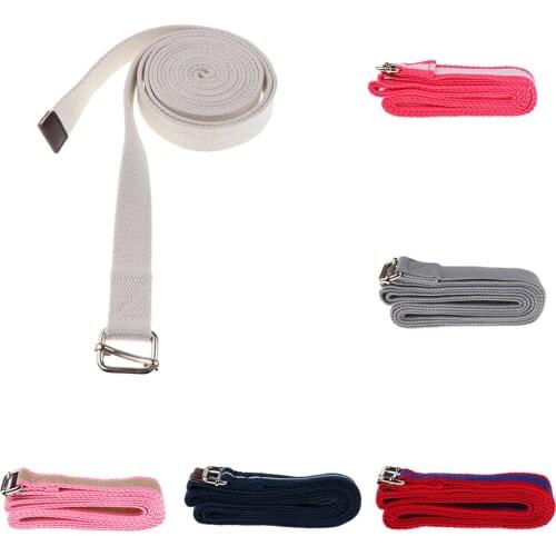 D-Ring Belt Cotton Yoga Stretch Strap Yoga Fitness Exercise Adjustable Gym Waist Leg Fitness Straps For Pilates & Gym Workouts