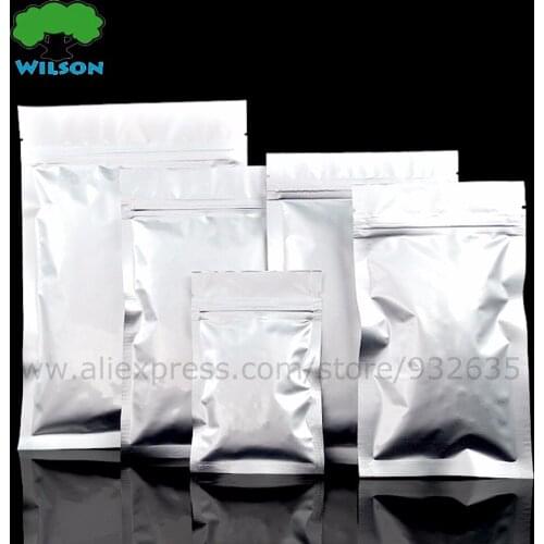 Middle Size Factory 50PCS Aluminum Foil Zip Lock Bag Food Storage Mylar Barrier of moisture ,light ,oxygen bag